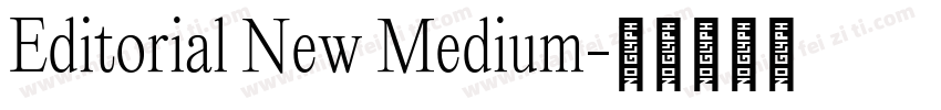 Editorial New Medium字体转换